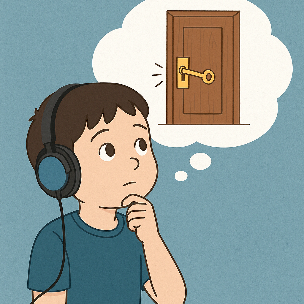 Bambino autistico che fa Metodo Tomatis a Roma – pensa a una porta che si apre con una chiave